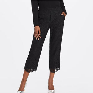 Draper James | Black Lace Pull-On Cropped Pants